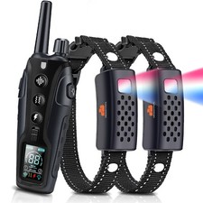 Color LCD 1100 Yd Remote Dog Training Shock Collar for 2 Small Medium Large Dogs