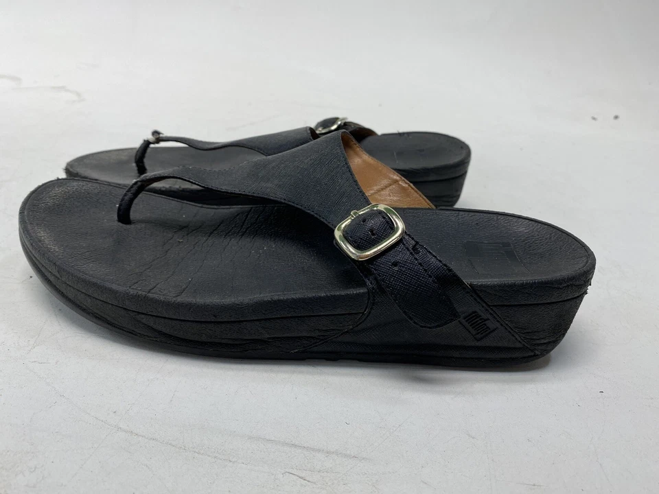 Sandalias chanclas Fitflop The Skinny 458-001 para mujer talla 9 negras 41 Foto 4 de 4