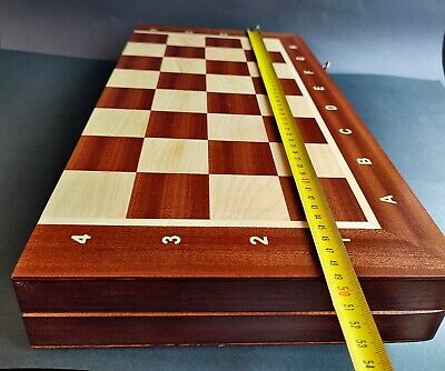 19 Folding Wooden Chess Board - Sycamore & Mahogany – Chess House