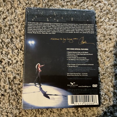 CAROLE KING - WELCOME TO MY LIVING ROOM NEW DVD - SEALED