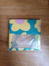 Stretchable Fabric Book Cover, Fits Up To 10.5   IN X 11.5 IN, Daisy Pattern 