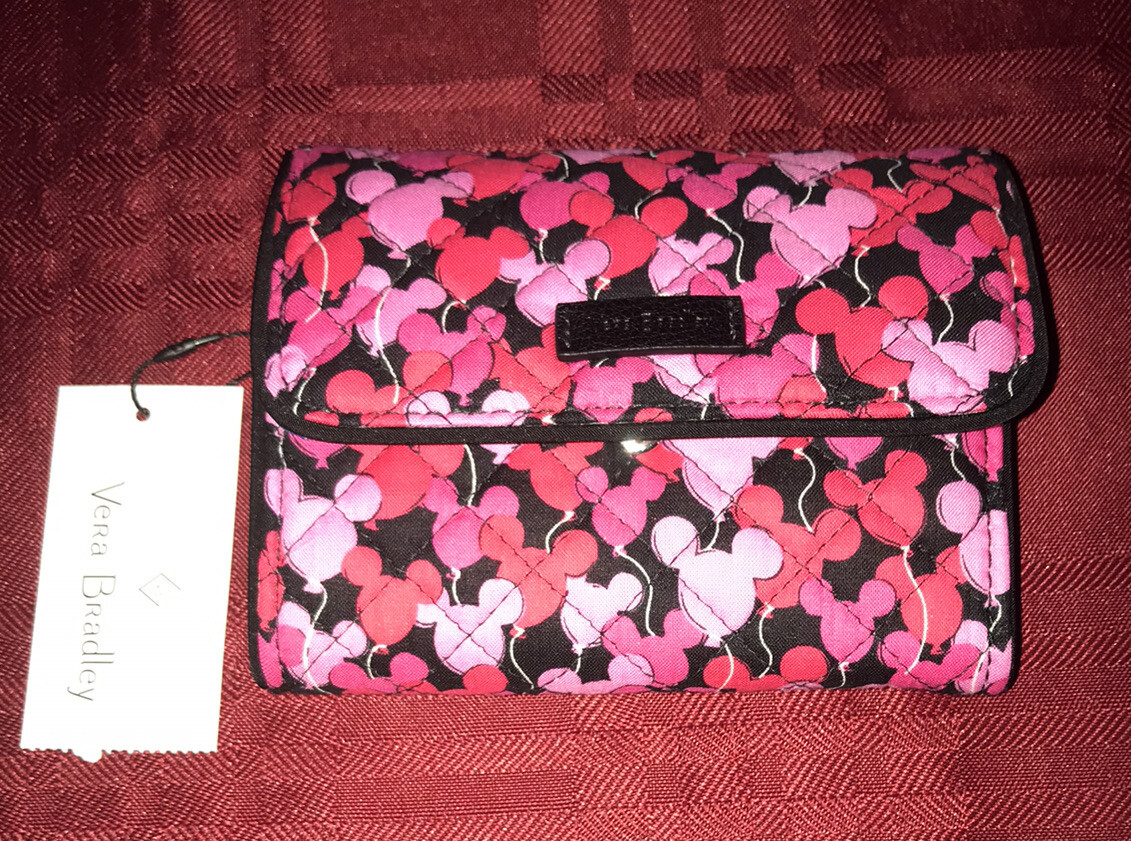 Disney Vera Bradley Mickey’s Whimsical Balloons Wallet New