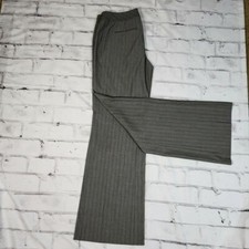 CLASSIQUES ENTIER Gray Pinstripe Mid Rise Boot Cut Career Pant Size 6 NWOT