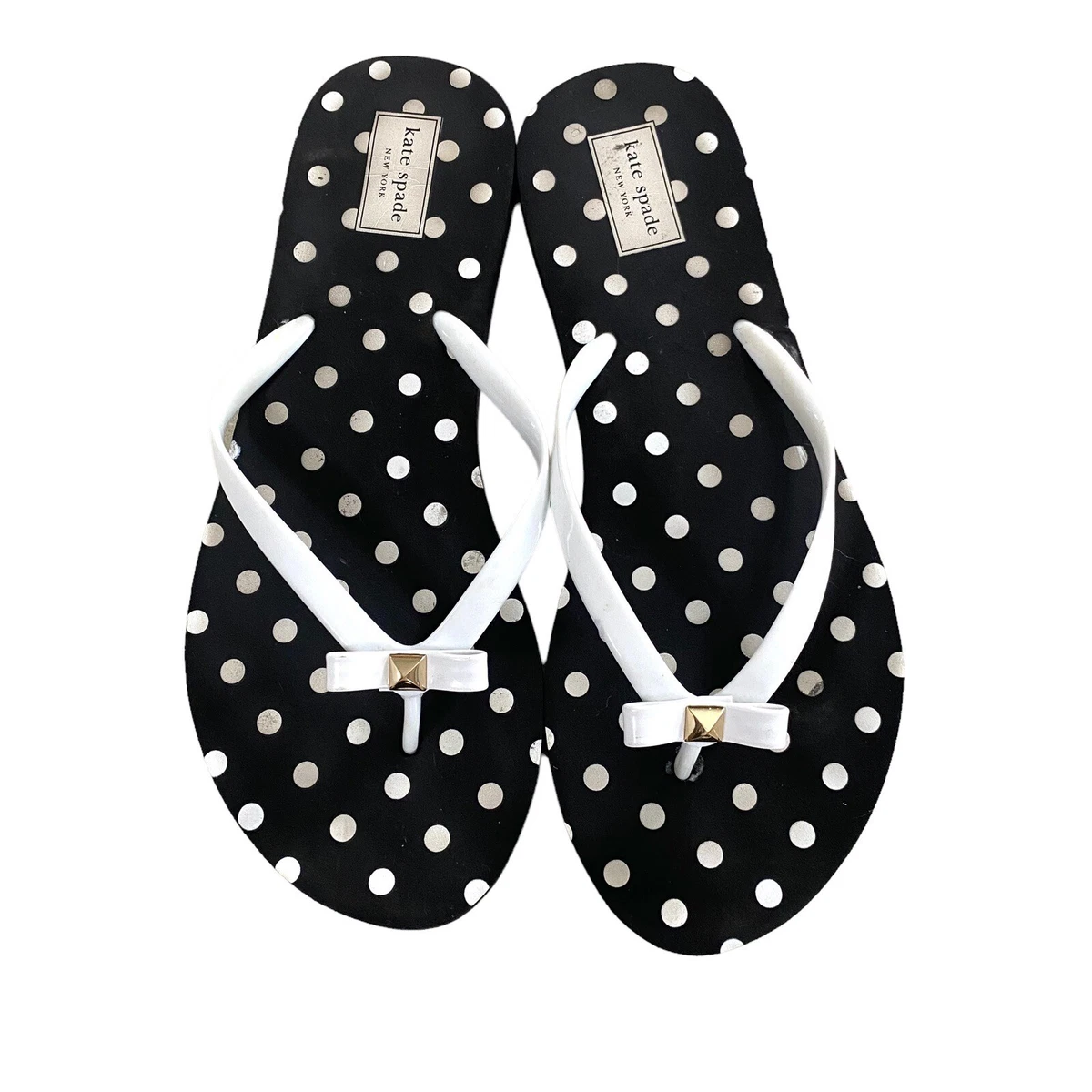 Kate spade polka dot flip best sale flops