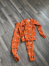Peanuts by Hanna Andersson Snoopy Halloween Orange Cotton Pajama Set US 8