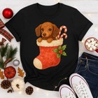 So Cute Christmas Dog Unisex full size Black shirt TG102