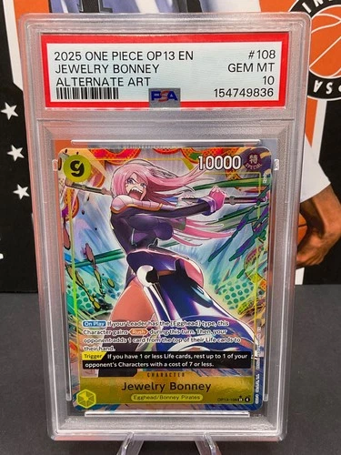 2025 One Piece EN OP13-108 Jewelry Bonney Alternate Art PSA 10 GEM MINT