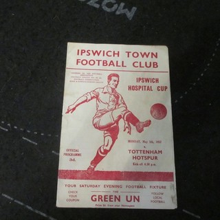 Ipswich v Tottenham/Spurs Ipswich Hospital Cup 1951/2