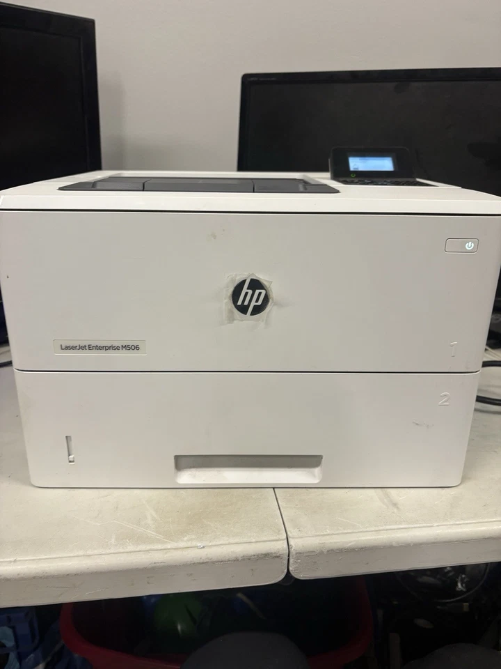 HP LaserJet Enterprise M506n Printer USB Ethernet Mono 100% Toner 2 Prints - Image 2 of 4