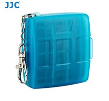 JJC MC-10B Blue Memory Card case fit 2 SD, 2 MSD, 2 SIM, 2 Micro SIM, 2 Nano SIM