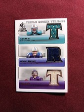 2007 SP Rookie Threads Triple Ted Ginn Jr Anthony Gonzalez Troy Smith Nice Card!. rookie card picture