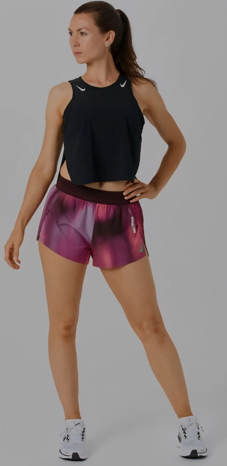 Nike Womens Shorts Size Medium Aeroswift ADV Kipyegon Mid-Rise Lined IF1629-532