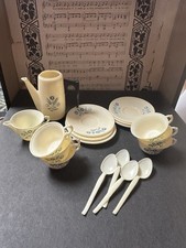 Vintage 18 Pcs Toy Plastic Mini Corning Ware Blue Casserole Doll Kitchen ware
