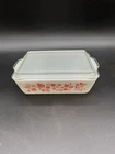 New ListingVintage Pyrex Red Gooseberry 503 Refrigerator Dish w Clear Lid Milk Glass