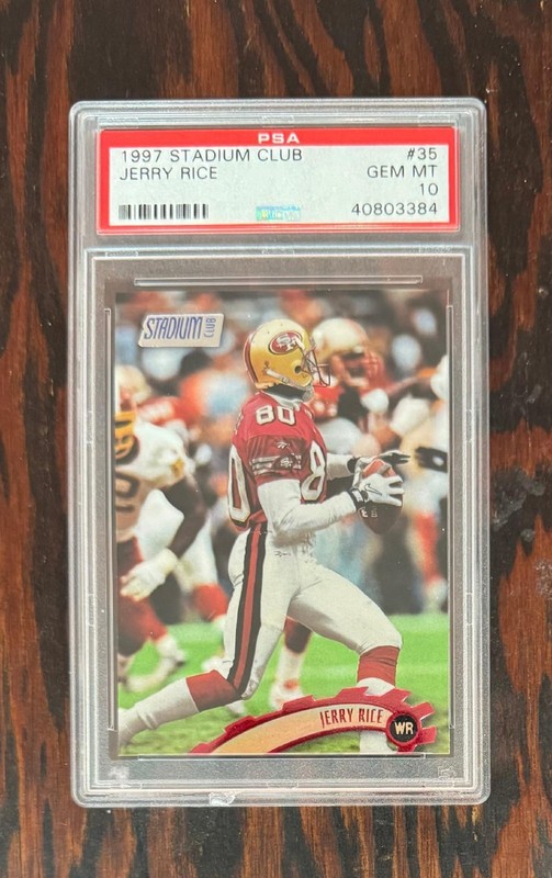 Jerry Rice 1997 Stadium Club #35 - PSA 10 - POP 7