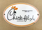 VINTAGE 10x6.5" CHICK-FIL-A FAST FOOD SODA POP GASOLINE PORCELAIN MOTOR OIL SIGN