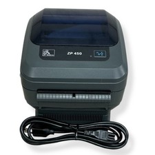 Zebra ZP 450 ZP450-0501-0006A Monochrome Thermal Barcode Printer w/ Power Cable
