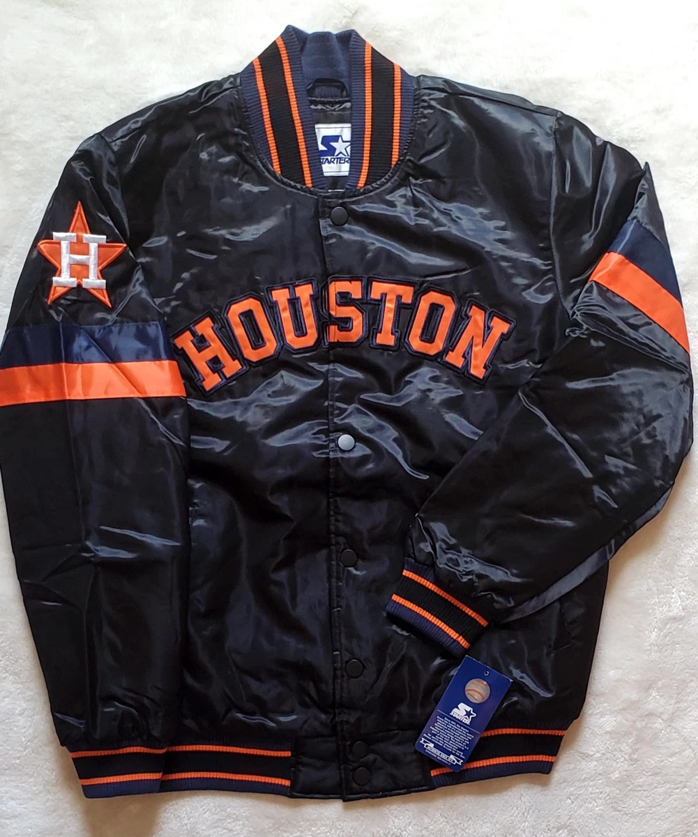 Wordmark Houston Astros Bomber Satin Jacket | la jacket