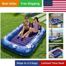 Inflatable Tanning Pool Lounger Float, 85" x 57" Extra Large Pool Floats Adul...