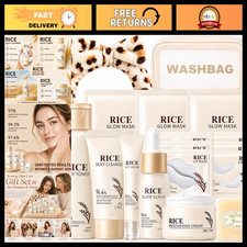 Korean Skin Care Set 17PCS - Rice Infused Beauty Kit for Women Girls