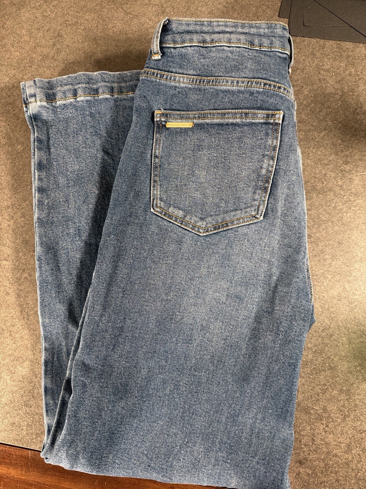 NWT Michael Kors Wide Leg Jeans High Rise Blue Denim Sz 12 30” Inseam