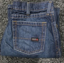 NWOT Men's Ariat Jeans 33x34 Blue FR Flame M3 Loose Straight Cat 2 Dark Wash