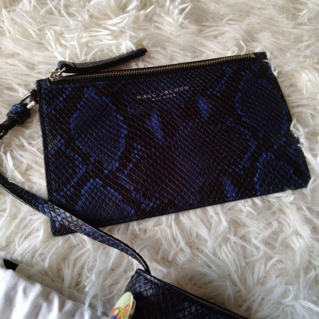 MARC JACOBS Wingman Tote Bag Python Embossed Leat… - image 3