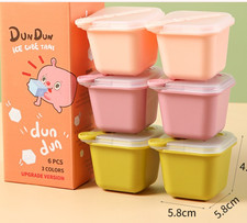 Individual Ice Cube & Popsicle Tray Set 6 Pcs 3 Colours by DunDun