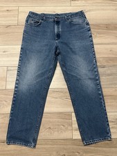 VTG Lee Riders Jeans 40x32 Made USA Blue Denim Leather Patch 80s 90s Straight