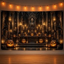 Halloween Backdrop Banner, 71x43 Inches Polyester
