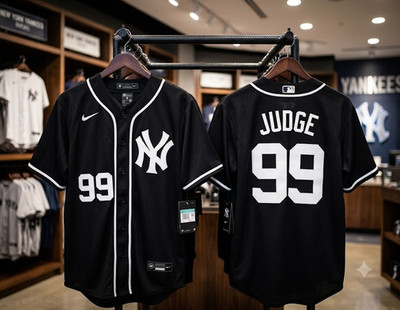New York Yankees #99 Aaron Judge Men's Nike Black Baseball Jersey
