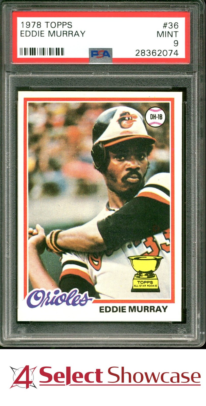 1978 TOPPS ALL-STAR ROOKIE #36 EDDIE MURRAY RC HOF PSA 9