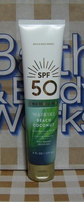 Bath & Body Works Waikiki Beach Coconut Sunscreen Lotion SPF50 6oz NEW 16/1070