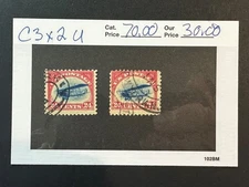 Scott # C 3 x2 Used   2024 Scott Catalogue Value $ 70.00