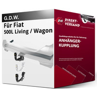 für Fiat 500L Living / Wagon (G.D.W.) AnhäNgerkupplung Vertikal Abnehmbar Top
