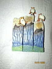 Set of 3 Artforum Farmyard Fun Resin Goat  Figurines - Billy, Tilly, Silly