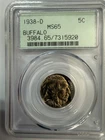 1938-D Buffalo Nickel PCGS MS 65