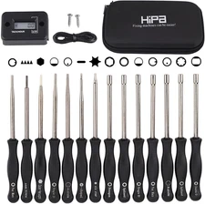 HIPA Pack-Of-14 Carburetor Adjustment Tool + RPM Tachometer Hour Meter for 2-Cyc