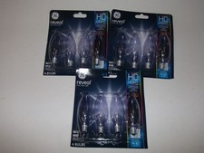 GE REVEAL HD PURE CLEAN LIGHT 40W Dimmable Candelabra BC type Total 12 Bulbs