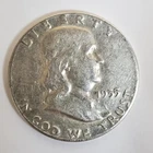 1955 P Franklin Half Dollar 90% SILVER  ***Exact Coin*** #00-72