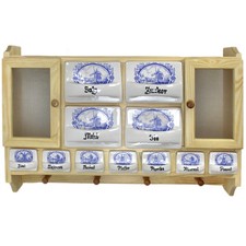 Gewürzregal groß - Küchenregal für Gewürze Schüttenregal Gewürzschrank Wandregal