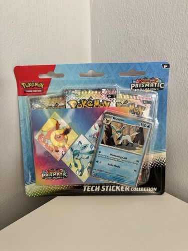 Pokemon TCG Prismatic Evolutions Tech Sticker Collection Glaceon | Brand New - Picture 2 of 3
