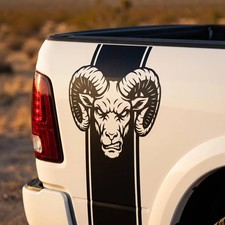 Gritty Ram Head Truck Bed Decals For Dodge Ram Set Of 2 Side Bed Stripes