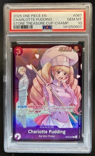 2025 One Piece Store Treasure Cup Champ Charlotte Pudding #OP08-067 PSA 10