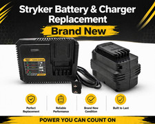 Stryker Power Pro XT LI-ion Replacement Battery & Charger - NEW - Fast Free Ship