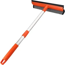 Window Squeegee for Window Cleaning with Retractable Pole, Squeegee Window Cl...