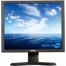 Dell E170Sb Écran Moniteur Lcd Affichage 17" 4:3 5:4 Pc Vga Vesa Carré