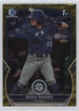 2023 Bowman Draft Chrome Yellow Lunar Crater Refractor /75 Brock Rodden g2u