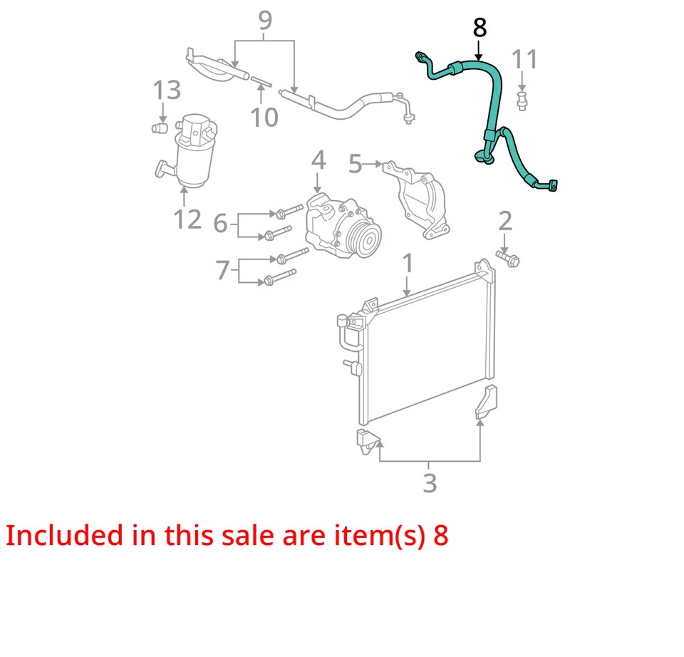 GM MANGUERA ASMA/C CMPR (SLP) 19432438 NUEVO OEM 19432438 19432438 Foto 3 de 4
