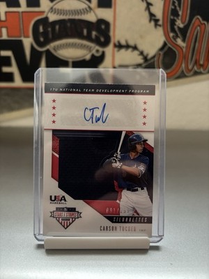 2019 Panini USA Baseball Stars & Stripes - Silhouettes Signatures Carson Tucker